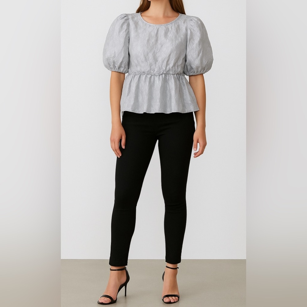 MARBLE‎ Sky Blue Textured Top